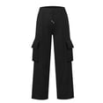 thumbnail image 6 of JJHGVB Wide Leg Sweatpants Drawstring Pants Women Thin Sweatpants Women Comfortable Pants for Women Trouser Pants Trousers Pants for Women Pantalones Mujer Black M, 6 of 7