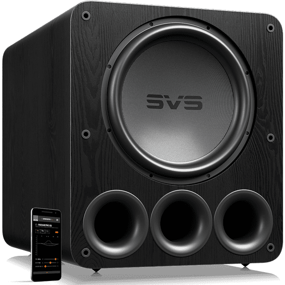 SVS PB-5000 R|Evolution, 15" Driver, 5000 Watts Peak Power Ported Subwoofer - Black Ash