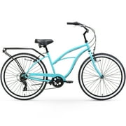 Sixthreezero Around The Block Women's 7-Speed Beach Cruiser Bicycle, 26 Wheels, Teal
