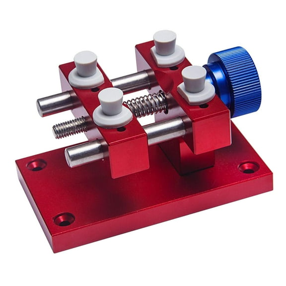 Milageto Adjustable Watch Case Holder Accessories Metal Easy to Use Watch Repair Tool Red
