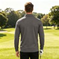 thumbnail image 4 of GEWSEY Mens Polo Shirt Long Sleeve Athletic Breathable Collar Golf Shirt Performance, Moisture Wicking, Business Casual, Collared Shirt, Soft (Grey, XXL), 4 of 8