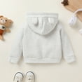 thumbnail image 3 of Younger Tree Baby Girl Hoodie Clothes Fall Winter Long Sleeve Zip Fleece Jacket Coat with Pocket for 3-4T, 3 of 7