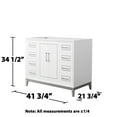 thumbnail image 4 of Wyndham Collection Wch515142s-Cxsxx-Mxx Marlena 42" Single Free Standing Vanity Cabinet, 4 of 7
