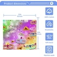 thumbnail image 4 of Mardi Gras Rainbow Washcloth 12x12in Set, 4 Pack Absorbent Cotton Towel Square Kitchen Dishes Towels, Soft Cleaning Face Hand Towel Fast Drying, 4 of 7