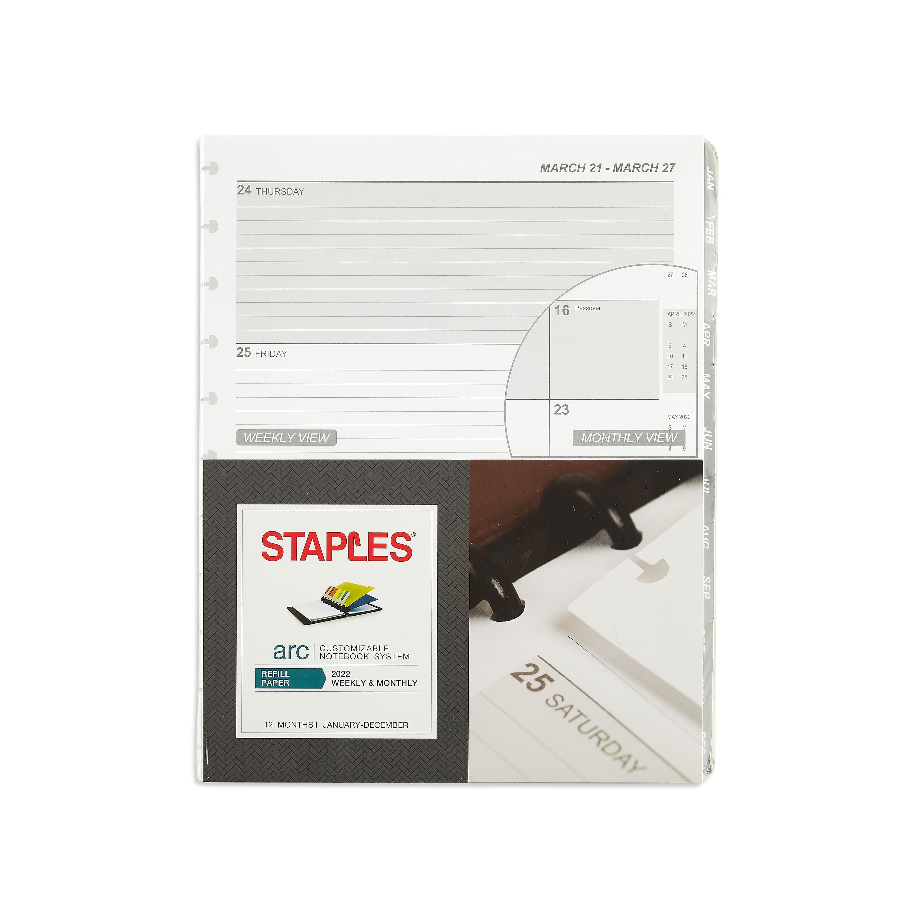 Tru Red 2022 Staples 8.5" X 11" Weekly Planner Refill Arc System 28104-22 -  Walmart.com