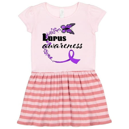 

Inktastic Lupus Awareness butterfly ribbon Gift Toddler Girl Dress