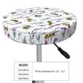 thumbnail image 4 of Round Bar Stool Seat Covers, vintage Bees Lavender Elastic Round Chair Cover Stool Seat Slipcover Bar Stool Cushions Round Pad for 12-14 inch, 4 of 7