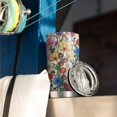 thumbnail image 3 of 20 Oz Pioneer Flower Coffee Tumbler Double Wall Insulated Stainless Steel Water Bottle | Metal Reusable Thermoses Flask with Cup Cap | Leak & Sweat Proof with Anti-Dust Lid, 3 of 7