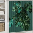 thumbnail image 6 of Orinice Palm Leaf Shower Curtain Banana Leaves Green Leaf Tropical Plants Hawaiian Jungle Theme Creative Modern Art Unique Fabric Bathroom Decor Set with Hooks,Green 60x72, 6 of 7