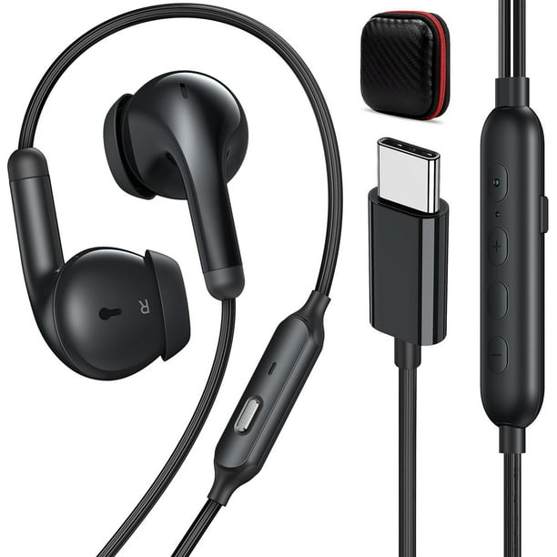 Auriculares iMangoo 3 EQ con cable USB-C y micrófono, color negro