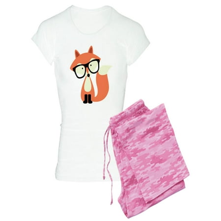 

CafePress - Hipster Red Fox - Women s Light Pajamas