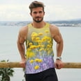 thumbnail image 6 of KLL Flowers And Butterflies Print Men's Muscle Gym Workout Stringer Tank Tops Bodybuilding Fitness T-Shirts Tank Tops Men-3X-Large, 6 of 7