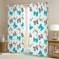 thumbnail image 2 of Homewish Cartoon Bow Tie Blackout Curtains Set of 2 (52x84 Each) for Teens Boys Girls,Blue Grey Window Curtains,Cow Print Curtains and Drapes,Breathable Home Decor, 2 of 6
