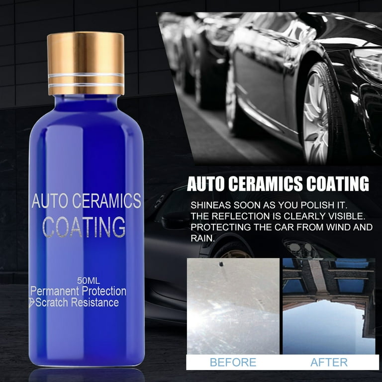  Ceramic Coating for Cars Kit, Ceramic Car Coating Spray,  Plastic Restorer Hydrophobic Trim Coating, Professional Grade Protective  Sealant Polish for Cars, RVs, Motorcycles, 120ml + Nano Glitter Cloth :  Automotive