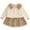 Beige A, variant on WRKEKC Girls Winter Outfits Knitted Long Sleeve Decorative Collar Cardigan and Midi Skirt 2 Piece Dress Set for Girls 1 - 8 Years