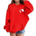 thumbnail image 4 of Telankuip Love Horses Graphic Printed Hoodies for Teen Girls Trendy Long Sleeve Loose Soft Cozy Casual Hooded Sweatshirts Lightweight Preppy Kids Pullover Tops with Pockets Red 13-14 Years, 4 of 4