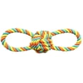 thumbnail image 3 of Boss Pet Products Chomper Figure 8 Dog Rope Toy - Chewable, Multicolor, 11", 3 of 3