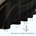 thumbnail image 6 of Black White Gold Marble Pattern Shower Curtain 84"x72" ,Bathroom Decorative Shower Curtains Set with 12 Hooks,Modern Waterproof Washable Shower Curtain, 6 of 6