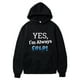 thumbnail image 1 of Sudadera Gibobby Cómoda para Mujer holgada con capucha estampado de letras Manga larga Negro XXL, 1 of 4