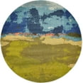 thumbnail image 3 of Unique Loom Medina Estrella Rug Blue/Green 6' 1" Round Abstract Modern Perfect For Dining Room Entryway Bed Room, 3 of 6