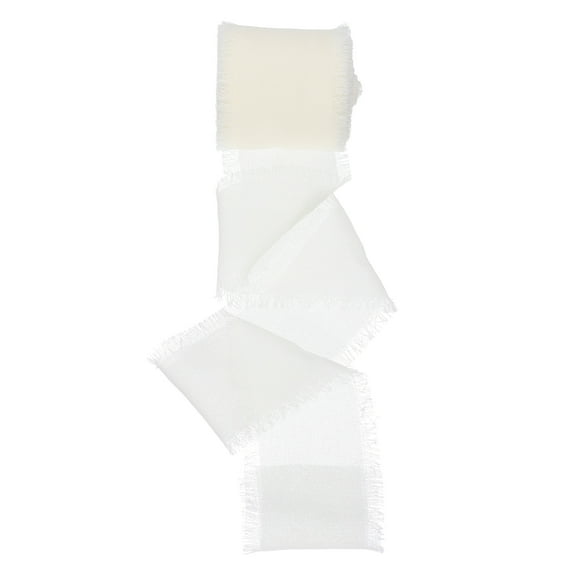 Uxcell Chiffon Satin Ribbons, 1.6 Inch x 5.5 Yards for Decoration, Beige