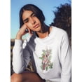 thumbnail image 2 of Cardinal Holly Christmas Sweatshirt Women -Jennifer Paxton Parker Designs, Female 5X-Large, 2 of 4