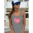 thumbnail image 2 of Mothers Day Watercolor Pink Racerback Tank Women -Image by Shutterstock, Female XX-Large, 2 of 4