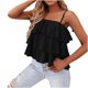 thumbnail image 2 of ICHUANYI Clearance Fashion Women's Casual Stitching Crop Suspender Bandage Square-Neck Suspender Tank Top(Black, L) ICHUANYI WER2023081400706, 2 of 9