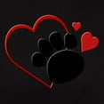 thumbnail image 3 of CafePress - Dog Paw Print With Love Hear T Shirt - Women's Traditional Fit Dark T-Shirt, 3 of 4