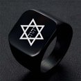 thumbnail image 3 of Jewish Star of David Hebrew Jehovah Yahweh Tetragrammaton Protection Signet Ring for Men Messianic Mogen David Name of God Thumb Ring Israel Amulet Jewelry Gifts, Size 12, 3 of 7