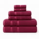 thumbnail image 1 of Juego de 6 Toallas de Microfibra Suaves y Absorbentes Vino | Cuerpo, Manos y Facial | Kyuden Home KYUDEN HOME Classy, 1 of 4