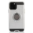 thumbnail image 2 of Apple iPhone 11 PRO MAX Phone Case with Ring Holder Kickstand, 360° Rotatable Ring Stand Fit Magnetic Car Mount Dual Layer Hybrid TPU Rubber Rugged Protective Cover SILVER for Apple iPhone 11 Pro Max, 2 of 5