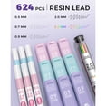 thumbnail image 6 of Four Candies Aesthetic Supplies, Mechanical Pencils 0.5mm, 0.7mm, 0.9mm & 2.0mm with Lead Refills, Cute Mechanical Pencils for Writing, Drawing & Drafting (Purple), 6 of 8