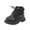 Black, variant on breaise Kid Ankle Boots Children Outdoor Shoes For Boys Girls Lace Up Side Waterproof Ankle Combat Boots(Toddler/Little Kid/Big Kid)