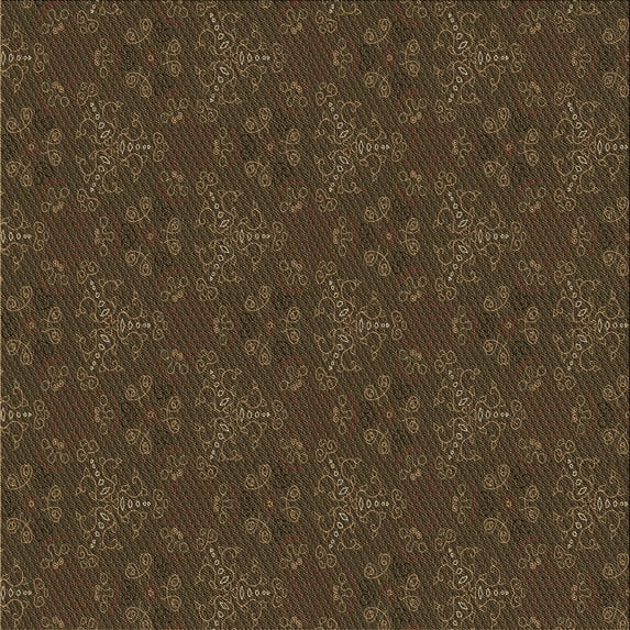 Ahgly Company Indoor Square Patterned Oak Brown Area Rugs, 4' Square
