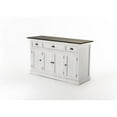 thumbnail image 3 of NovaSolo Buffet with 4 Doors 3 Drawers Halifax Solid Wood in White and Brown, 3 of 5