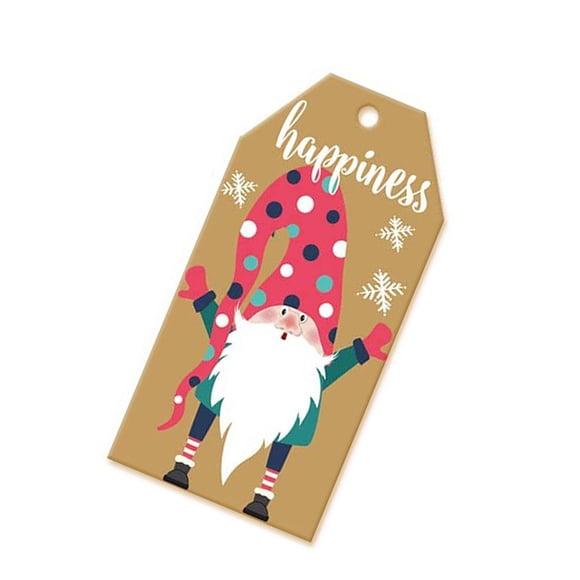 Naiovety Etiquetas de bolsa de 100 piezas Feliz Navidad papel Kraft caja de regalo tarjetas DIY Santa Claus artesanía decoración etiquetas Chirstmas con Kits de decoración para fiestas cinco Naiovety HA007732-04