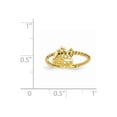 thumbnail image 2 of Solid 14k Yellow Gold Dangle Heart Ring (1mm) - Size 4.5, 2 of 2