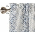 thumbnail image 5 of Kitchen Curtains Set, Navy Blue Botanical Kitchen Curtains and Valances Set, Farmhouse Spring Summer Branch Rod Pocket Tier Curtains 36 Inch Length for Cafe/Bedroom Windows, 5 of 6