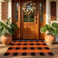 thumbnail image 2 of LEFXSMR Large Plaid Welcome Mat, 31.5*19.9 inch Thanksgiving Non-Slip Front Door Mat, Hand-Woven Washable Outdoor Rug Entrance Fall Decor, 2 of 9