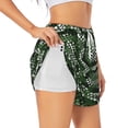 thumbnail image 2 of Disketp Green Snakeskin Print Women's Shorts Workout Shorts for Athletic Gym Running Shorts with Phone Pockets XX-Large, 2 of 8