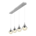 thumbnail image 2 of JONATHAN Y Elyse Teardrop 47" 4-Light Modern Mid-Century Iron/Acrylic Integrated Linear LED Pendant, Chrome/White, 2 of 11