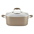 thumbnail image 2 of Anolon Advanced Umber Hard-Anodized Non-stick 7-Quart Covered Square Dutch Oven, Light Brown, 2 of 6