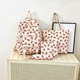 thumbnail image 6 of HJYCHN Boys Backpack Cherry Print 4Pc Set Daypack with Tote Crossbody Pencil Case Back to School Supplies for Kids Bookbag for Girls White, 6 of 9