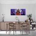 thumbnail image 2 of Hieng Kids Halloween Decor Kids Canvas Wall Art for Living Room Bedroom Black Bats Picture Wall for Bathroom Spooky Halloween Pattern Boys Girls Artwork Posters Animal Print Painting Unframed, 2 of 6
