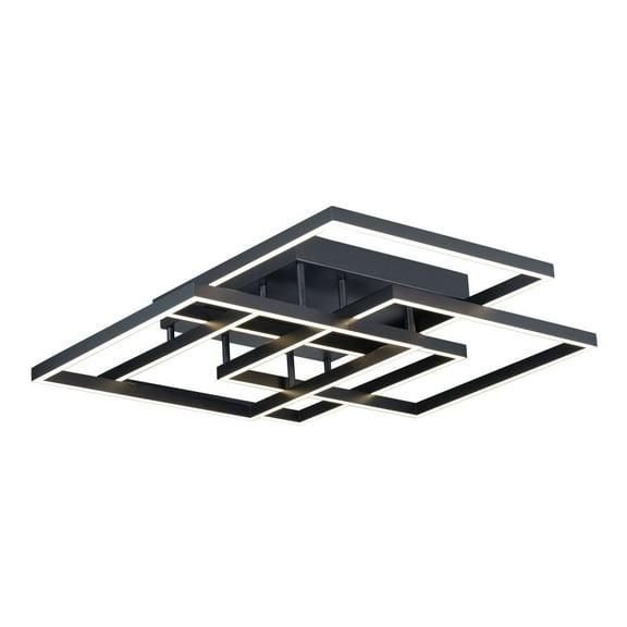 E21518-BK-ET2 Lighting-Traverse-112W 1 LED Flush Mount-31 Inches wide by 6 inches high-Black Finish