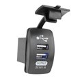 thumbnail image 3 of Riwesomey de coche Universal de 5V 3.1A, puertos USB duales a prueba de agua, adaptador automático, de teléfono a prueba de Bombillas para automóviles Azul, 3 of 6