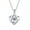 White, variant on Moissanite Necklace Pendants for Women 1 Carat D Color VVS1 Clarity 925 Sterling Silver Dancing Heart Necklace Chain Dainty Jewelry 40+5CM