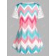 thumbnail image 3 of Camiseta de Panel de Encaje de Zigzag de Talla Grande Rosegal Camisetas tallas grandes, 3 of 5
