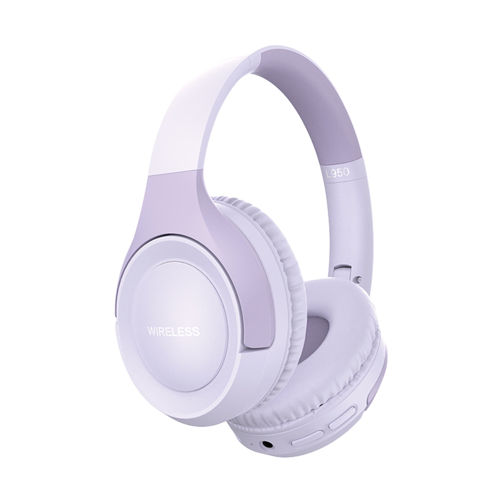 Bluetooth Headphones Over Ear, 6S Wireless Headphones Wired with 6 EQ Modes, 40 Hours Playtime Foldable HiFi Stereo Headset with Microphone, FM/TF for Cellphone/PC/Work,Purple